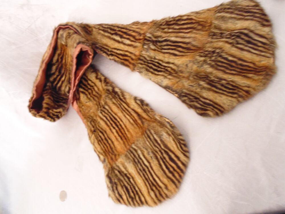 Antique 1920s Genuine Siberian Chipmunk Fur Scarf Collar Unisex Art Deco